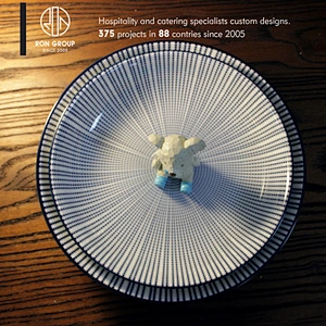 Japanese restaurant food grade 18cm round porcelain plate set