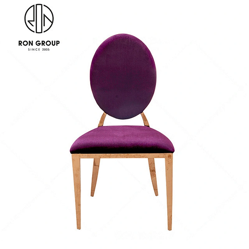 Gold And Silver Round Stainless Steel Dining Chair