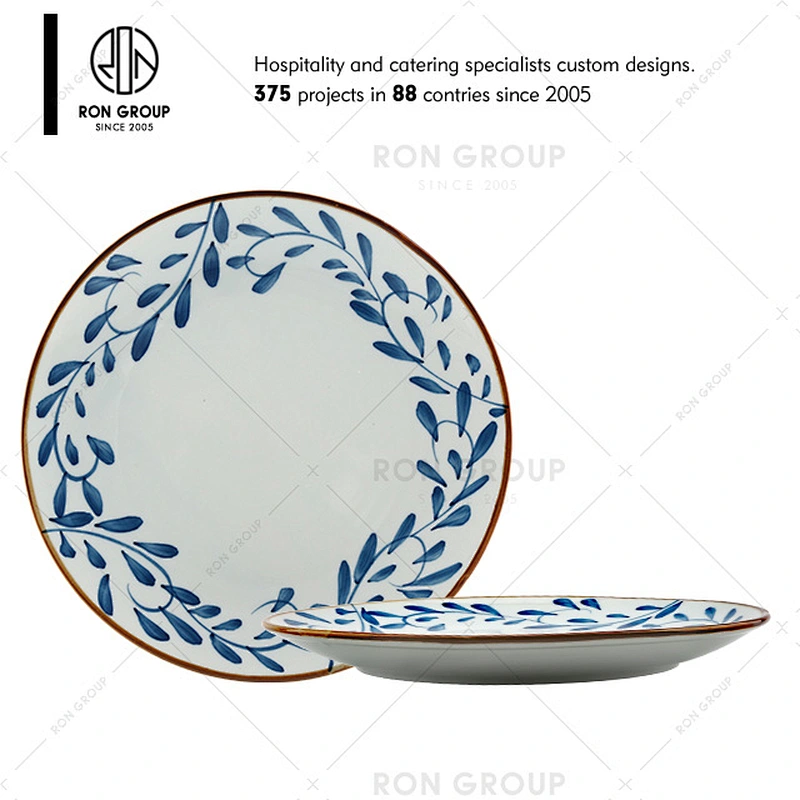 Japanese Style Restaurant Oval Ceramic Plate