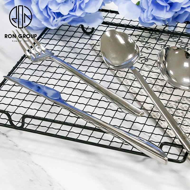Restaurant Stainless Steel Cutlery Knife Spoon And Fork Flatware Sets