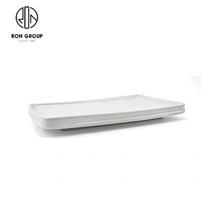 Wholesale Hotel Restaurant 10.5 Inch Porcelain Serving White Rectangular Plate