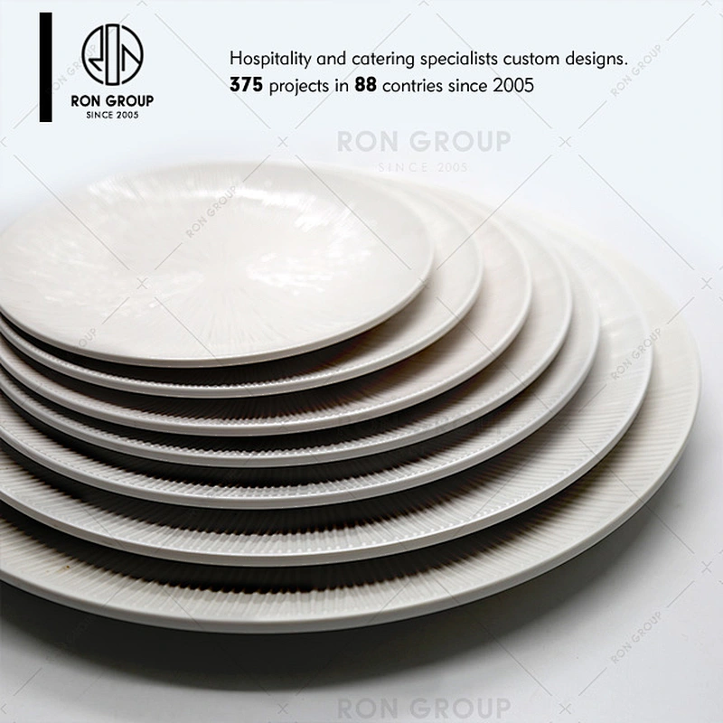 Wholesale Microwave Safe Melamine Dinner Set White Black