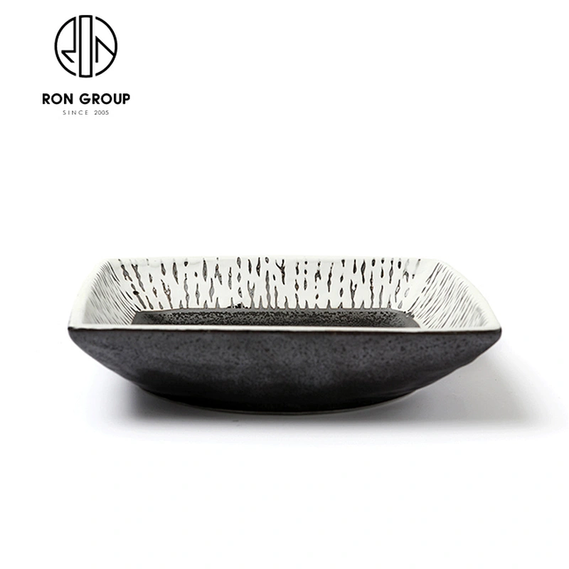 Hot Sale Hotel Japanese Style 6.25 Inch Ceramic Square Dinner Plate