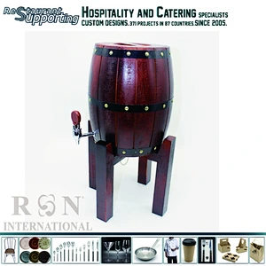 Hot sale bar restaurant tabletop oak wood 3 litres beer dispenser tower