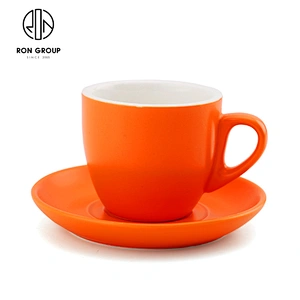 Wholesale Restaurant Coffee Shop Ceramic Custom Espresso Cup With Saucer