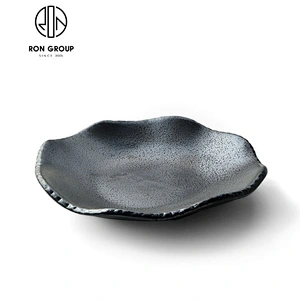 Hot Sale Matt Black Ceramic Rectangular Plate