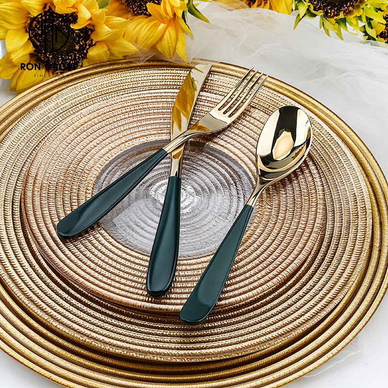 Reusable Portable 4-Piece Set Gold Restaurant Party Wedding Flatware