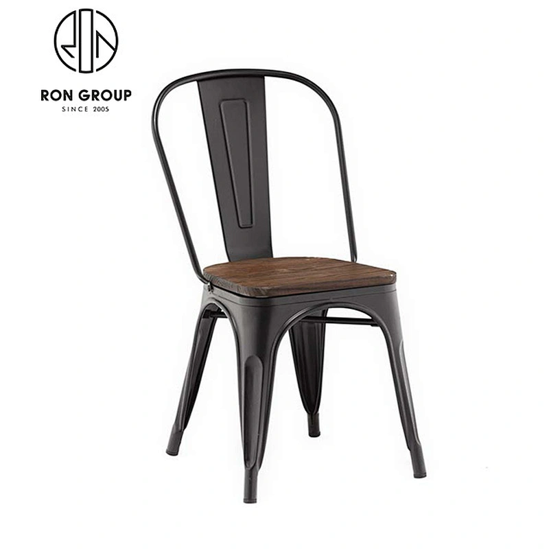 Classic industrial style vintage metal dining chair