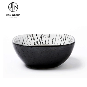 Japanese And Korean Style Restaurant Dinnerware Ceramic Square Porcelain Bowl