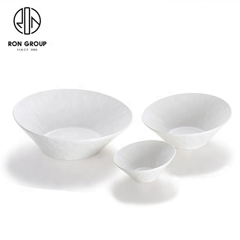 Factory Direct Sales Upscale Ceramic Customized White Buffet Bowl