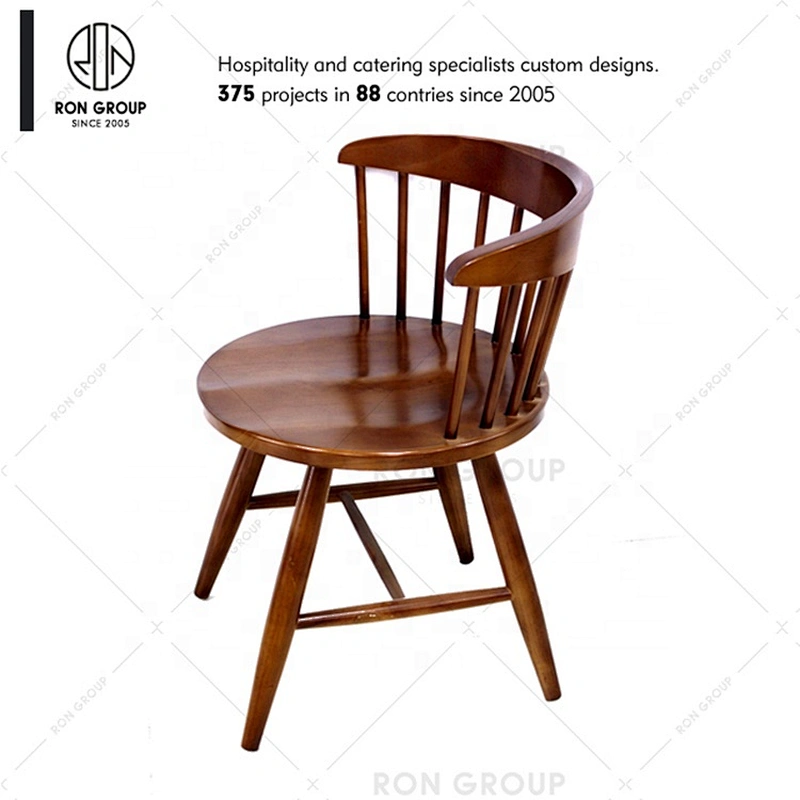 High Quality Dining Durable Stackable Casual Solid Wood Chair