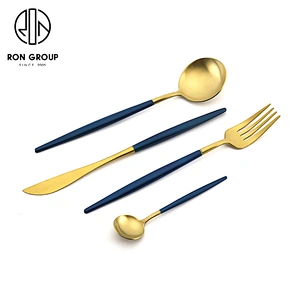 Restaurant Customize Color Fork Knife And Spoon Set Stainless Steel Cutlery