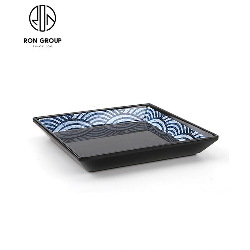 Japanese Style Melamine Square Plate For Restaurant