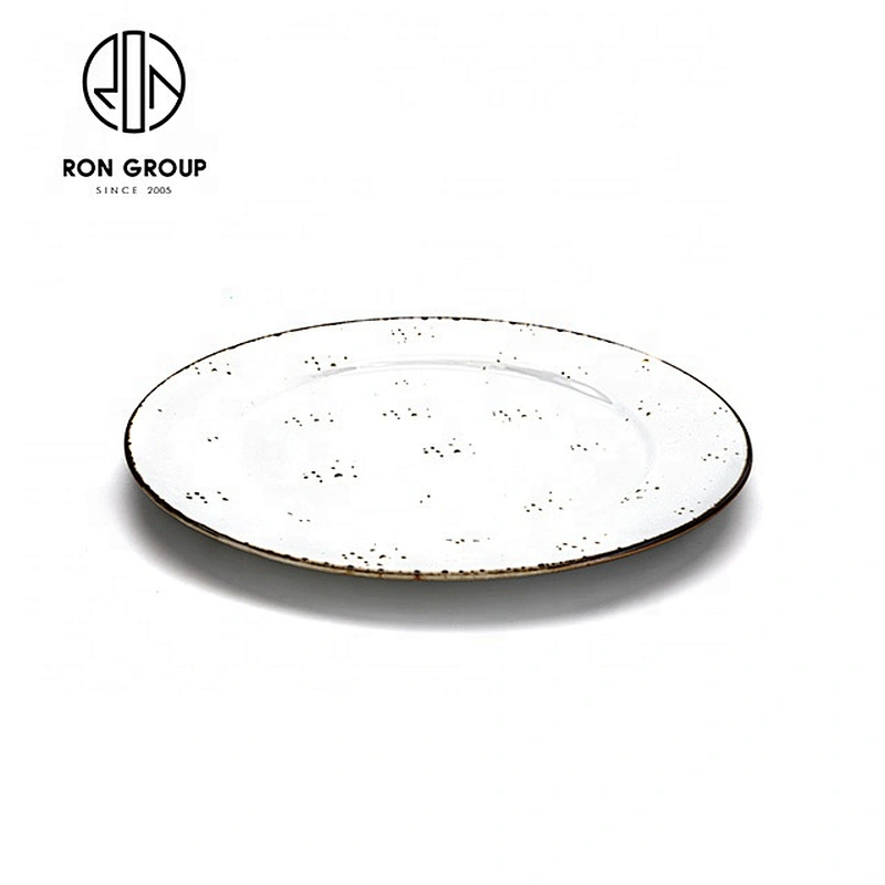 Good Quality Flat Round Lightweight Restaurant Dinner Snack Plate