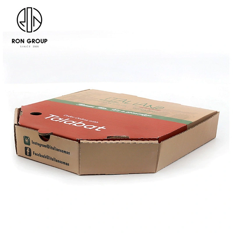 Fast Food Store Use Disposable Take Away Hexagonal Corrugated Pizza Box