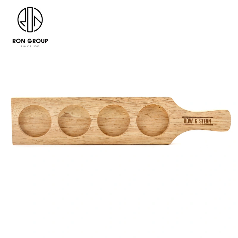 Restaurant Custom Logo Rectangle Wooden Steak Tray Slate Serving Board