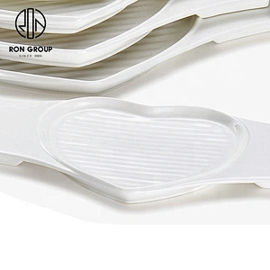 Ceramic Dinner Custom Made Double Flat Heart Shape Plate For Restaurant