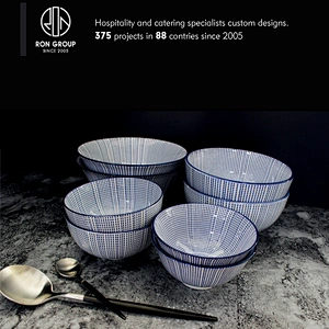 Hot selling japanese restaurant style food grade porcelain soup bowl