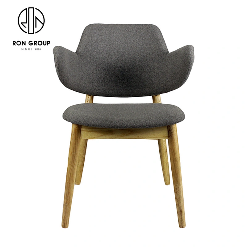 Modern White Ash Wooden Restaurant Leisure Soft Cane Dining Chair