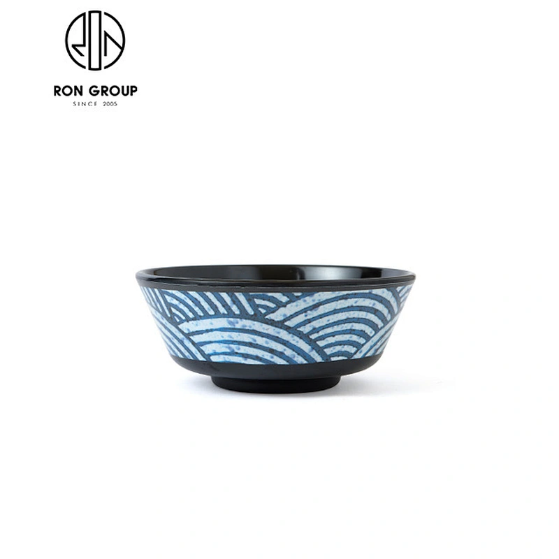 Japanese Tableware Wave Plastic Melamine Plate For Restaurant
