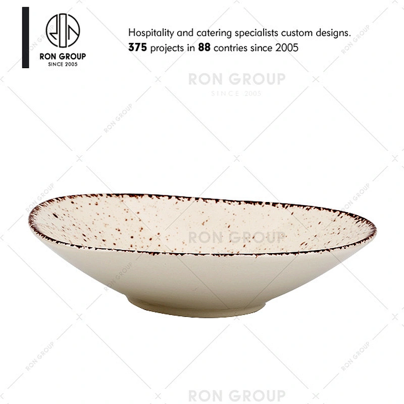 Hot Sale White Ceramic Salad Bowl For Restaurant