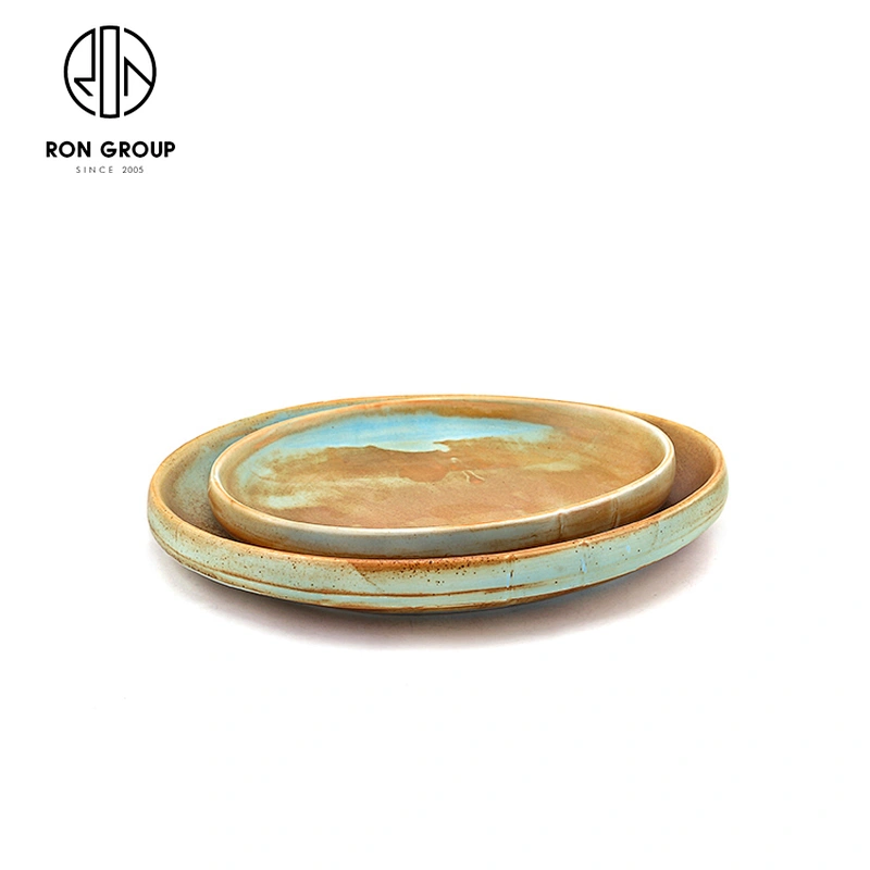 Custom Hotel Tableware Ceramic Design 9 Inch Oval Food Dinner Plate