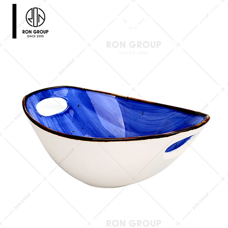 Beautifully Restaurant Household Non Slip Rice Ceramic Bowls