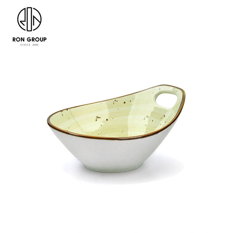 Restaurant Use Dinnerware Snack Plate Creative Small Sauce Dish With Hole