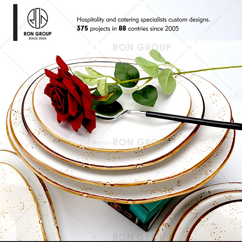 High Quality Ceramic Dinner Plates Set For Restaurant Hotel