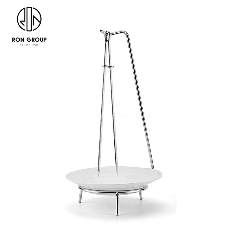 Quality Stainless Steel Stand With Two Needles BBQ Kabob Skewers