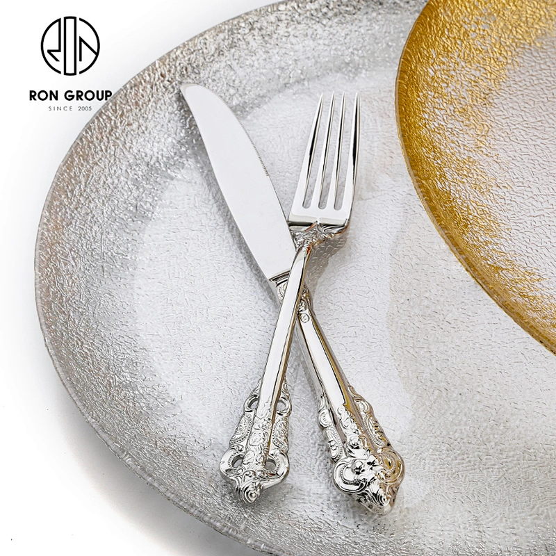 Luxury Kitchen Fork Spoon Knife Stainless Steel Silver Reusable Cutlery Set