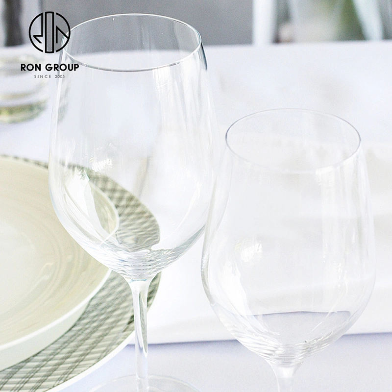 450ML Wedding Etched Lead-Free Crystal Bulk Wine Glasses For Sale