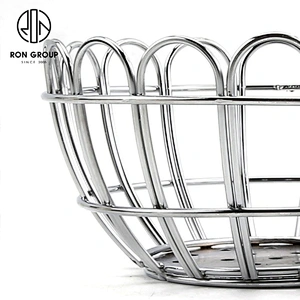 High Quality Metal Iron Wire Restaurant Accessories Electroplate Pumpkin Basket