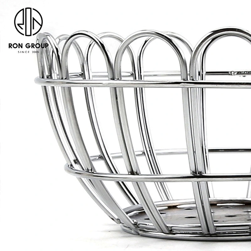 High Quality Metal Iron Wire Restaurant Accessories Electroplate Pumpkin Basket