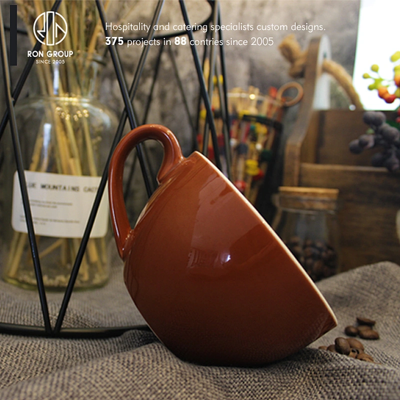 Wholesale Home Restaurant Round Creative Ceramic Coffee Cup Plate Set