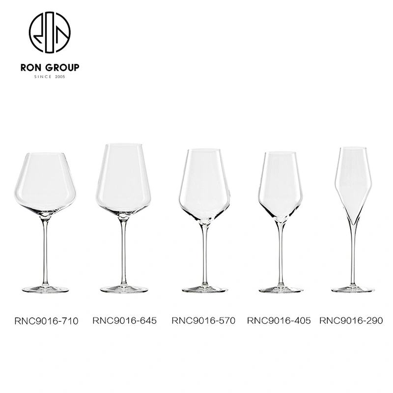 645ML Lead-Free Crystal Transparent Glass Burgundy Wine Glasses
