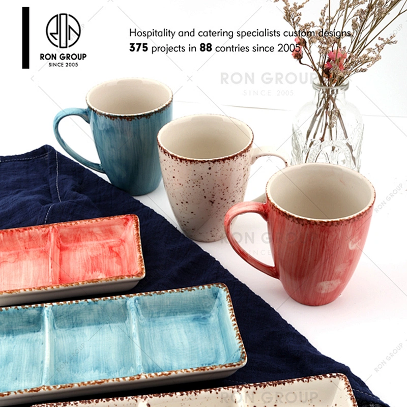 Wholesale Tasteless Ceramic Eco-Friendly Red Dinner Plates