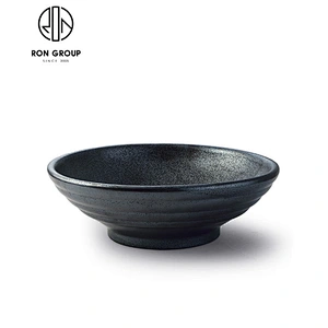 Japanese Restaurant 13.5 Inch Matt Black Big Soup Bowl
