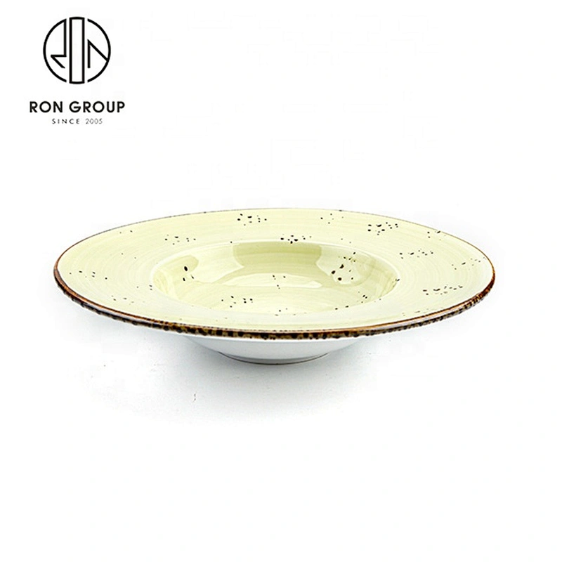 Large Capacity Restaurant Eco Friendly Custom Porcelain Plates