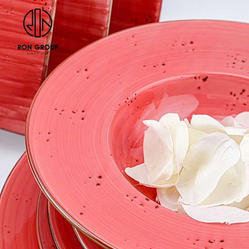 Wholesale Not Fragile Round Plate Luxury Restaurant Dinnerware