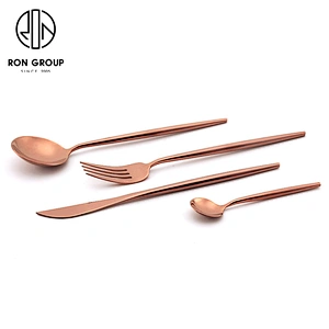 Hot Sale High Quality Stainless Steel Tableware Rose Gold Wedding Cutlery