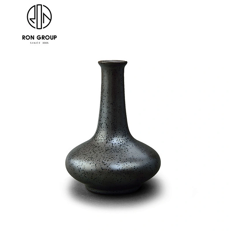 Modern Matt & Black Color Ceramic Vase for decorative