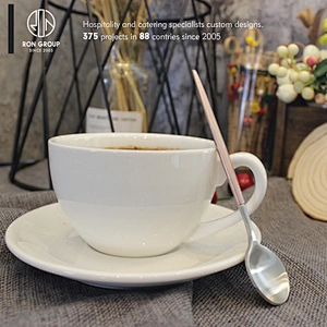High Quality Modern Customized Coffee Shop White Ceramic Coffee Mug