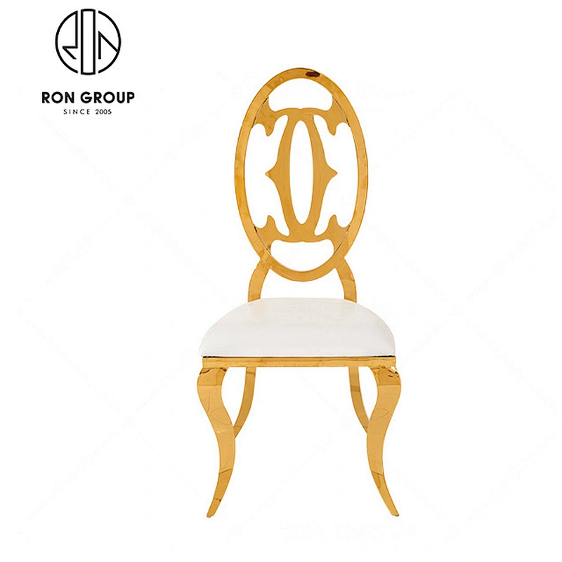 new design rose gold stainless steel wedding chair for sale