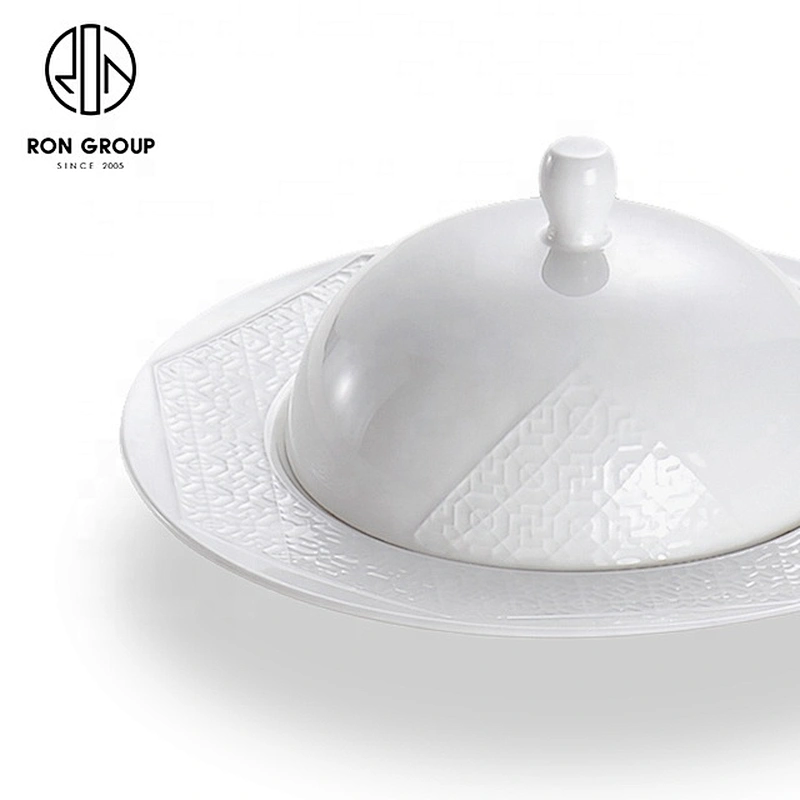 Direct Sales Western Restaurant Dedicated White Ceramic Soup Bowl