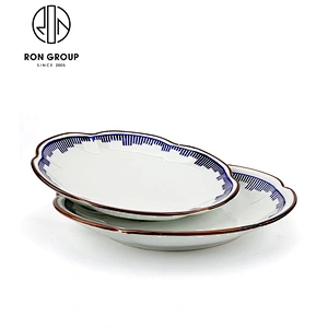 11 Inch Restaurant Cheap Watermelon Shape Ceramic Bowl