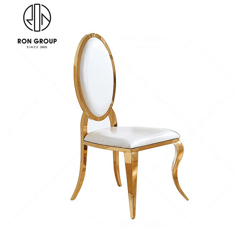 new design rose gold stainless steel wedding chair for sale