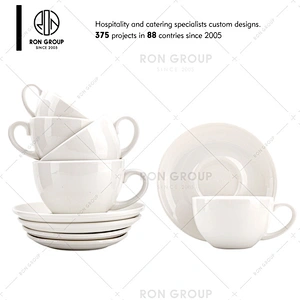 Hot Sale Blue Ceramic Coffee Cup And Saucer Set