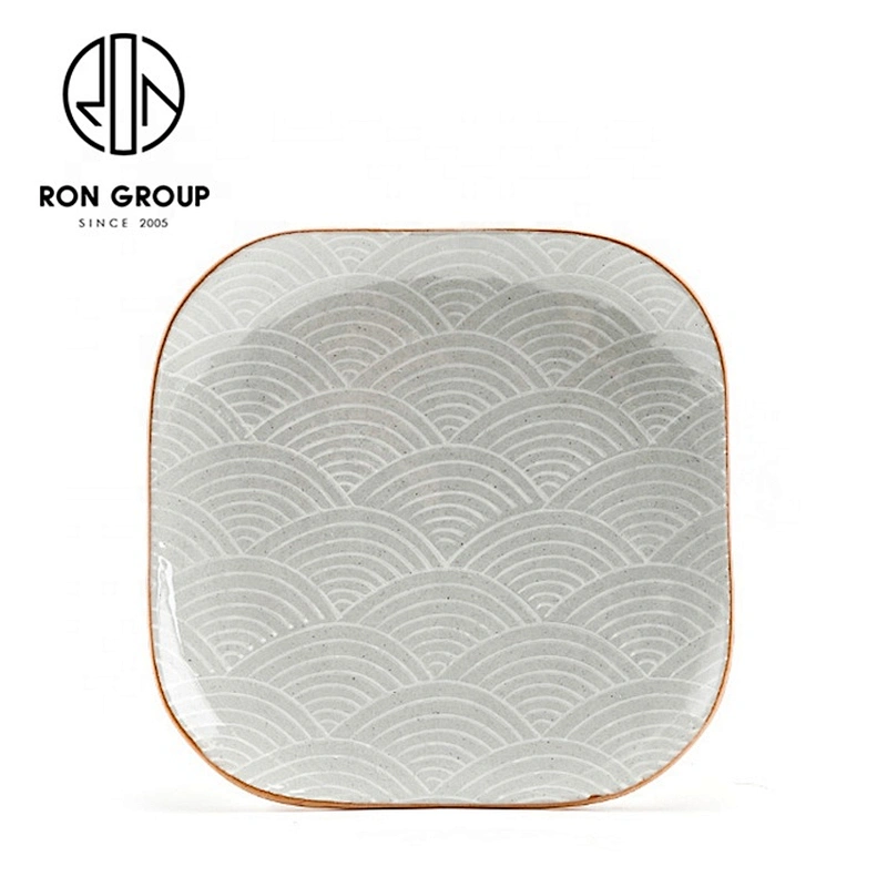 Wholesale High Quality Ceramics Terracotta Square Fillet Plate