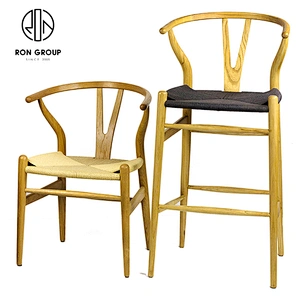 European Style Morden Furniture Y Dining White Ash Wishbone Chair